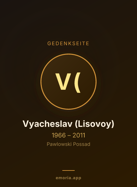 Gedenkportrait von Vyacheslav (Lisovoy)