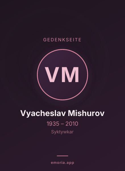 Gedenkportrait von Vyacheslav Mishurov