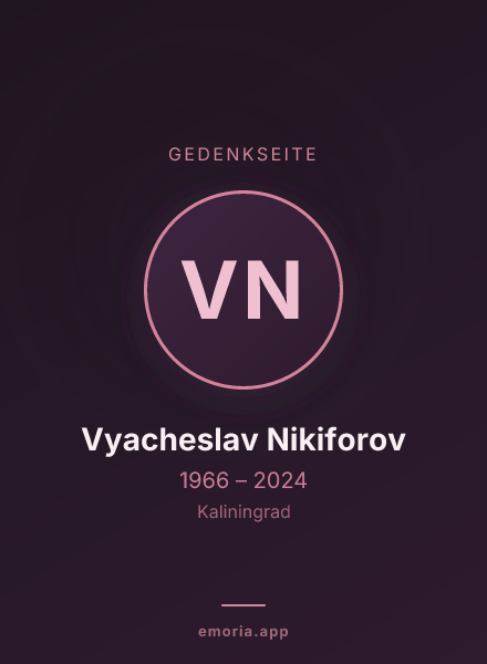Gedenkportrait von Vyacheslav Nikiforov