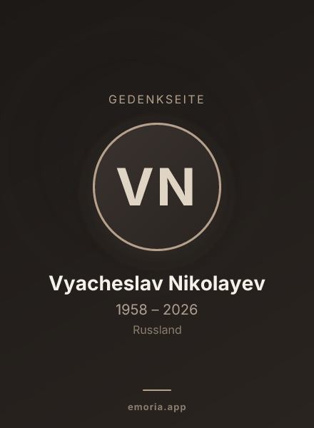 Gedenkportrait von Vyacheslav Nikolayev