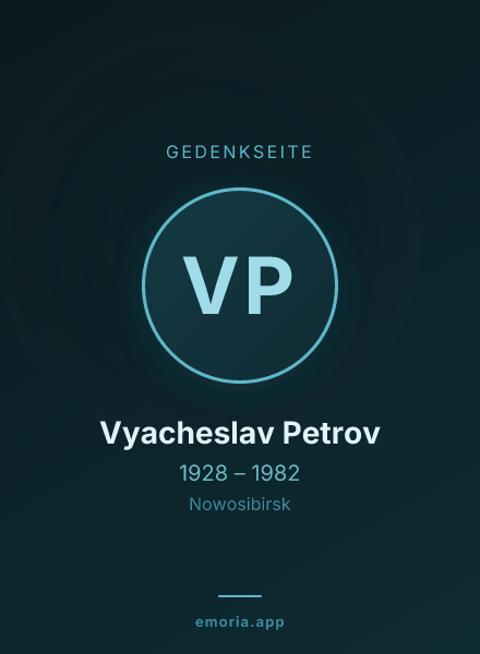 Gedenkportrait von Vyacheslav Petrov