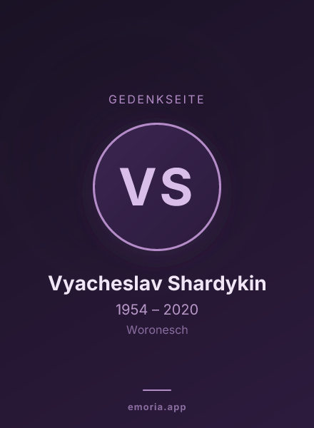 Gedenkportrait von Vyacheslav Shardykin