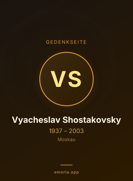 Gedenkportrait von Vyacheslav Shostakovsky