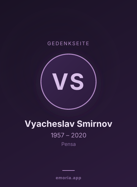 Gedenkportrait von Vyacheslav Smirnov