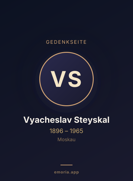 Gedenkportrait von Vyacheslav Steyskal