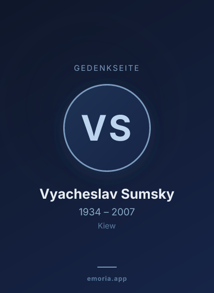 Gedenkportrait von Vyacheslav Sumsky