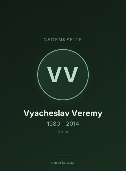 Gedenkportrait von Vyacheslav Veremy