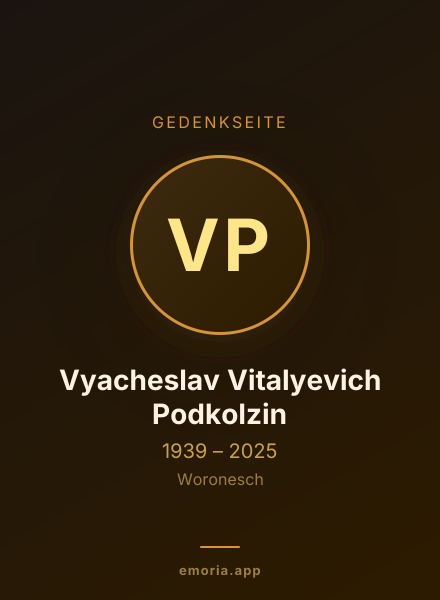Gedenkportrait von Vyacheslav Vitalyevich Podkolzin