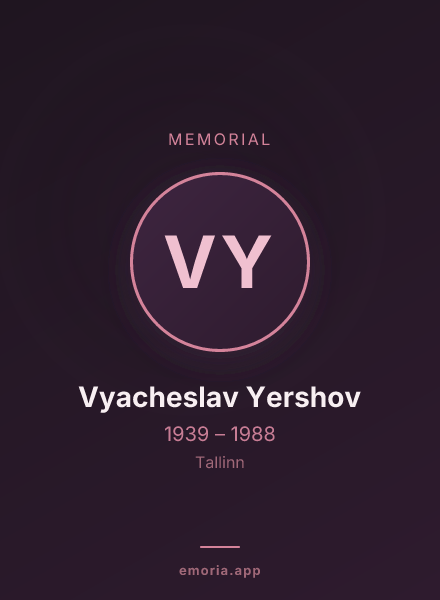 Memorial portrait of Vyacheslav Yershov
