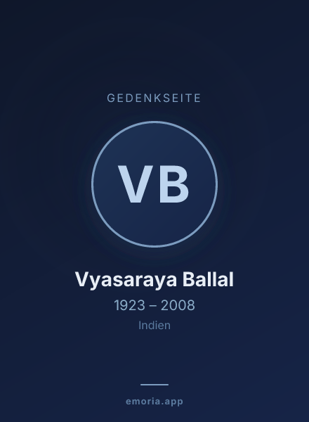 Gedenkportrait von Vyasaraya Ballal