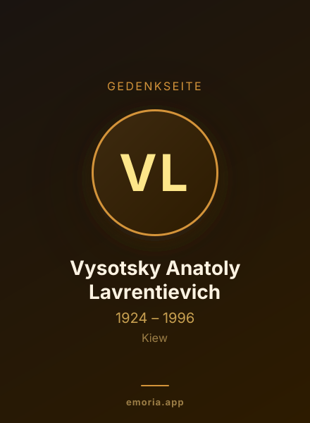 Gedenkportrait von Vysotsky Anatoly Lavrentievich