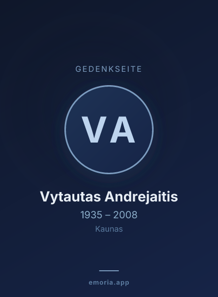 Gedenkportrait von Vytautas Andrejaitis