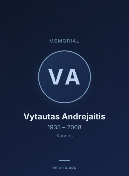 Memorial portrait of Vytautas Andrejaitis