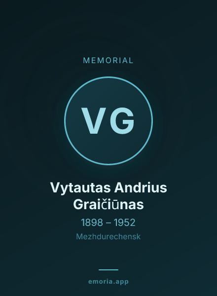 Memorial portrait of Vytautas Andrius Graičiūnas