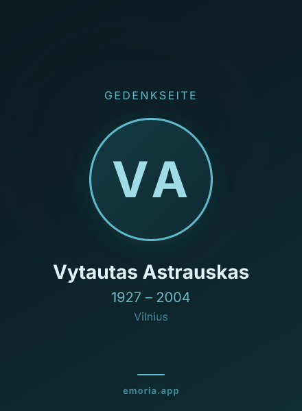 Gedenkportrait von Vytautas Astrauskas