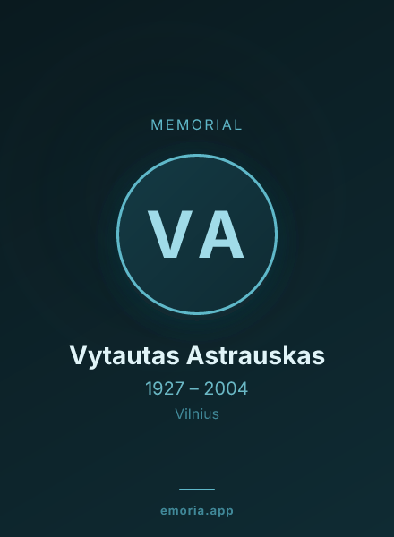 Memorial portrait of Vytautas Astrauskas