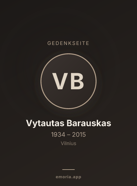 Gedenkportrait von Vytautas Barauskas