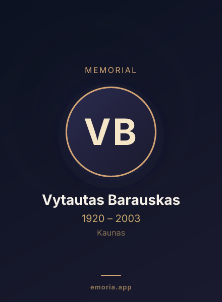 Memorial portrait of Vytautas Barauskas