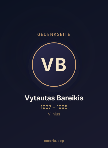 Gedenkportrait von Vytautas Bareikis