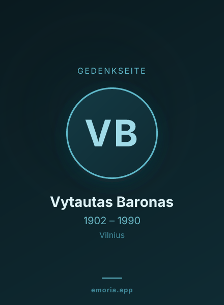 Gedenkportrait von Vytautas Baronas