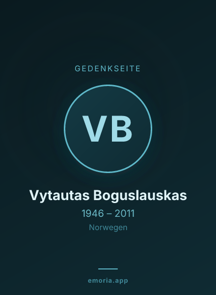 Gedenkportrait von Vytautas Boguslauskas