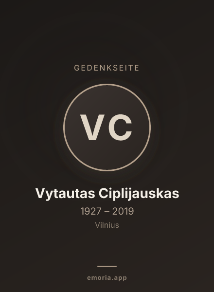 Gedenkportrait von Vytautas Ciplijauskas