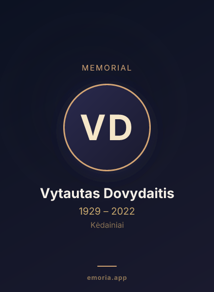 Memorial portrait of Vytautas Dovydaitis