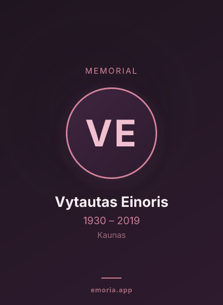 Memorial portrait of Vytautas Einoris