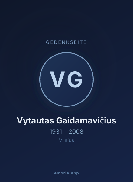 Gedenkportrait von Vytautas Gaidamavičius