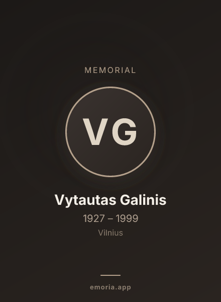 Memorial portrait of Vytautas Galinis