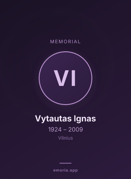 Memorial portrait of Vytautas Ignas