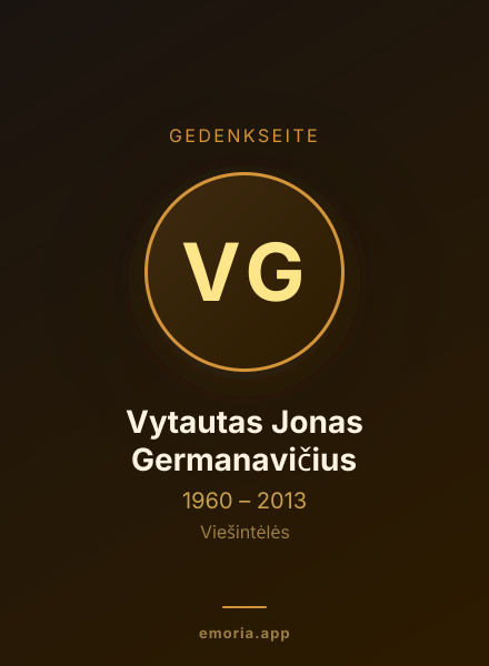 Gedenkportrait von Vytautas Jonas Germanavičius