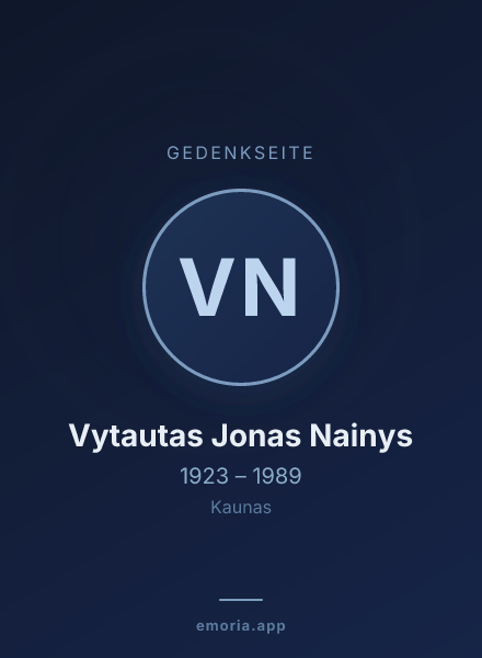 Gedenkportrait von Vytautas Jonas Nainys