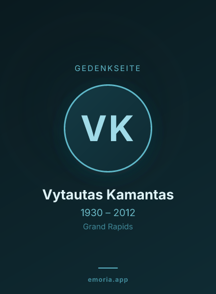 Gedenkportrait von Vytautas Kamantas