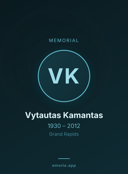 Memorial portrait of Vytautas Kamantas