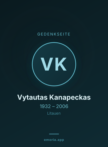 Gedenkportrait von Vytautas Kanapeckas