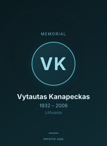 Memorial portrait of Vytautas Kanapeckas