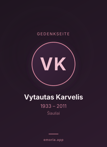 Gedenkportrait von Vytautas Karvelis