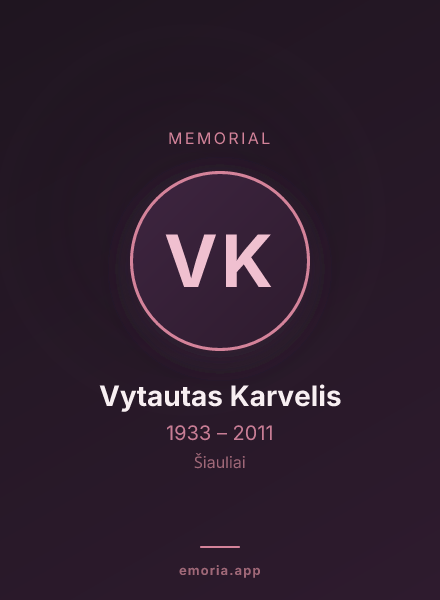 Memorial portrait of Vytautas Karvelis