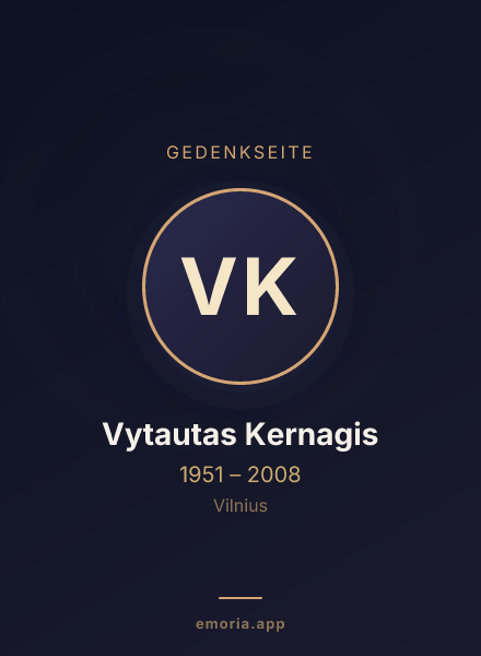 Gedenkportrait von Vytautas Kernagis