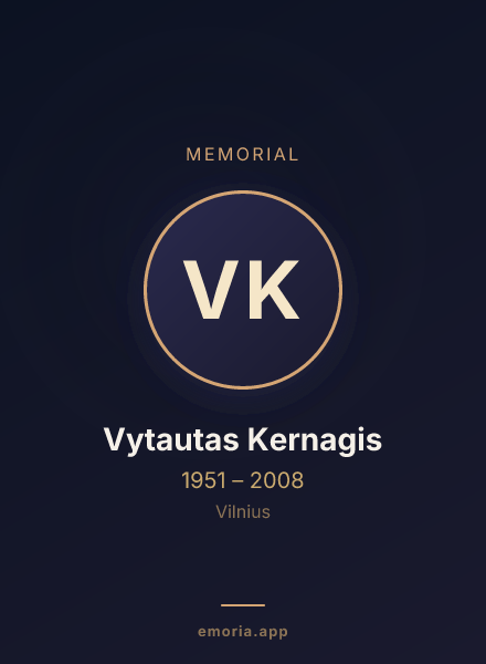 Memorial portrait of Vytautas Kernagis