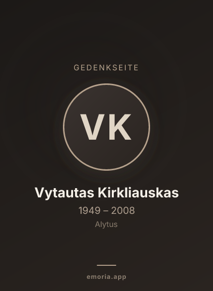 Gedenkportrait von Vytautas Kirkliauskas