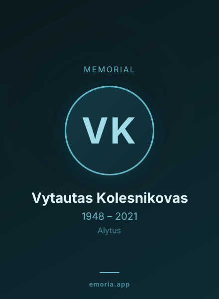 Memorial portrait of Vytautas Kolesnikovas