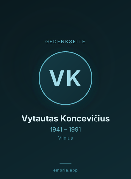 Gedenkportrait von Vytautas Koncevičius