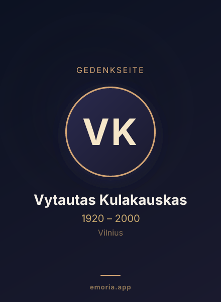 Gedenkportrait von Vytautas Kulakauskas