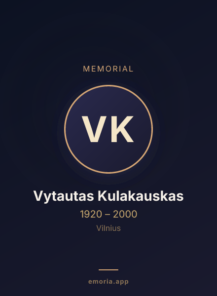 Memorial portrait of Vytautas Kulakauskas