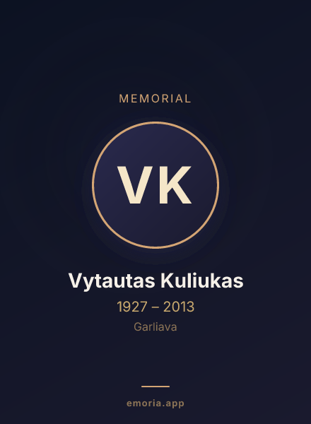 Memorial portrait of Vytautas Kuliukas