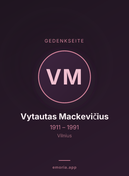 Gedenkportrait von Vytautas Mackevičius