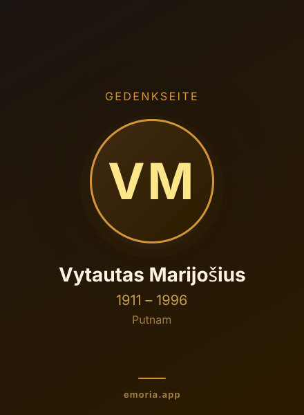 Gedenkportrait von Vytautas Marijošius