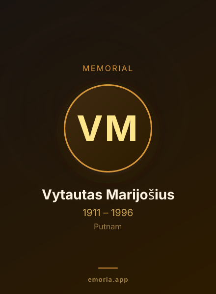 Memorial portrait of Vytautas Marijošius